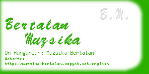 bertalan muzsika business card